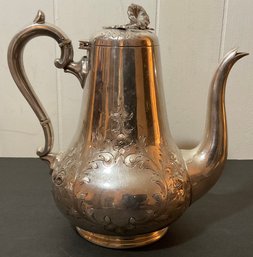 Antique Stunning Silver Plated Coffee Pot