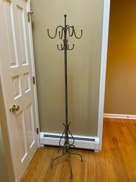 Verdigris Finished Scroll Designed Coat & Hat Stand