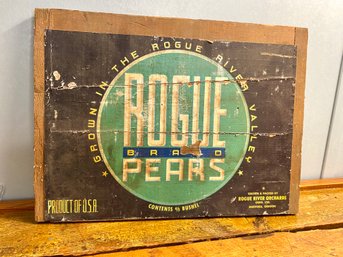Antique Rogue Pears Crate Sign