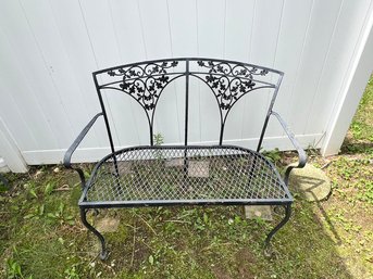 Salterini, Black Iron Two Seater Bench