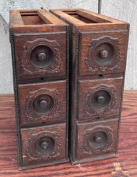 5. Antique Treadle Sewing Machine Drawers