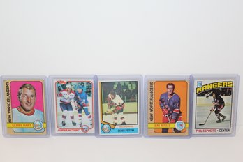 1970s Topps Rangers - Islanders Hockey Cards