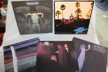 5 Album Group - 2 Eagles (hotel California) - 2 Stevie Nicks - 1 Wings -(wings Over America)