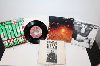 5 Great 45s - Flaming Lips - Talking Heads - Captain Beefheart  (Rare!)- Weird Al Yankovic - Excellent!