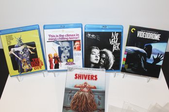 5 Blu-ray Spine Tingling Terror Films - 2 By Cronenberg - Videodrome & Shivers - In Time For Halloween!