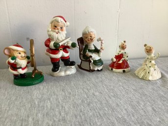 Vintage Christmas Figurines Set Of 5