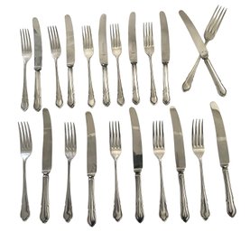 Vintage Silver Plate Forks & Knives Luncheon Set Plus Dinner Set