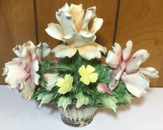 Capodimonte Vintage Porcelain Flower Bouquet