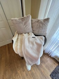 Pair Of Throw Pillows And Blanket