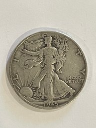 1945-D  Walking Liberty Silver Half Dollar