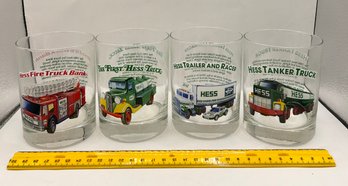 Set Of 4 Hess 1996 Classic Truck Series Glasses