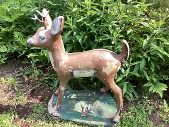 Vintage Concrete Deer Statue