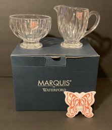 Marquis Waterford Crystal, Sheridan Creamer & Sugar Brand New