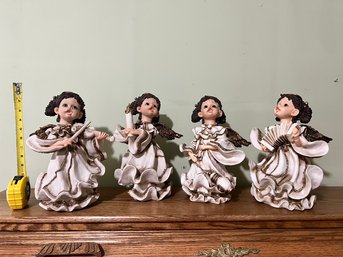 Christmas Carollers, Angels, Resin