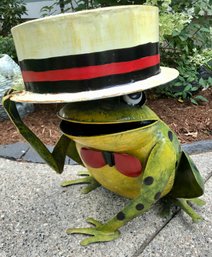 Large Top Hat Toad Metal Statue