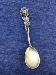Coin Silver Rose Spoon 16.13g