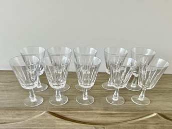 Heavy Crystal Wine/Water Glasses (set Of 10)