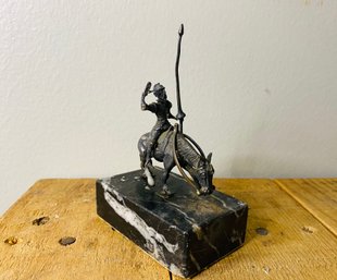 Don Quixote Statue On Marble- Mini
