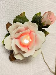 Porcelain Single Flower Light, Great Night Light,