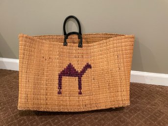 Vintage 1970s Tunisian Woven Bag