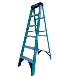 WERNER Six Foot Fiberglass Step Ladder