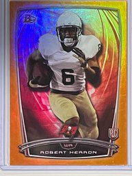 2014 Topps Bowman Robert Herron Orange Refractor Rookie Card #35     Numbered 126/299