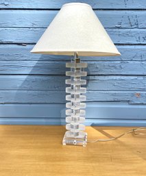 Mid Century Modern Lucite Table Lamp