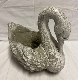 Large Concrete Swan Outdoor Planter