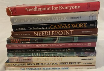 Needlepoint Book Lot Including Rhodes (11)