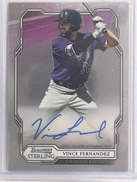 2019 Bowman Sterling Vince Fernandez Autographed Card #BSPA-VF