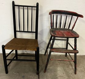 Two Early Chairs In Paint