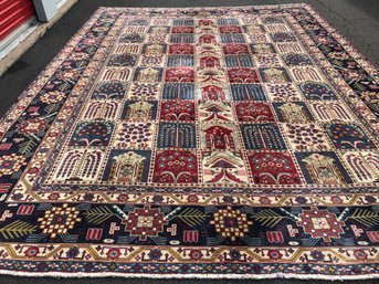 Magnificent Isfahan Hand Knotted Persian Rug,  9 Feet 8 Inch By 13 Feet