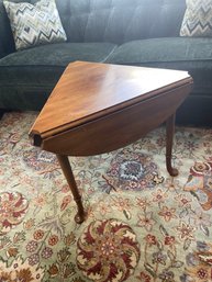 Triangle Wood Drop Leaf Table