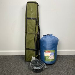 Coleman Camping Sleeping Bag, Cot, And Pot