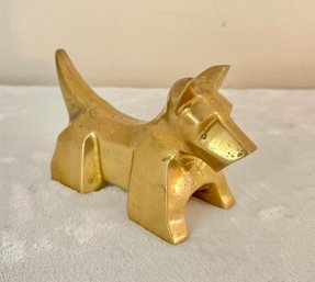 Vintage Brass Scottie Scottish Terrier Dog Figurine