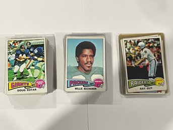 1975 Topps Football Card Lot. Over 72 Cards Total.        Very Clean Cards.     All Cards In Pictures