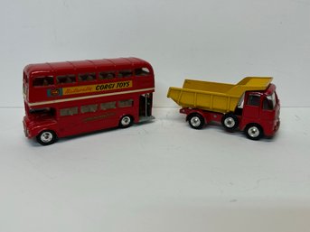 Corgi London Double Decker & Hydraulic #64 Dump Truck