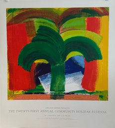 Howard Hodgkin IN TANGIER Limited Edition Serigraph, Art Poster, Abstract Palm Tree Morocco