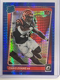 2021 Panini Donruss Optic Chris Evans Hyper Blue Rated Rookie Card #294