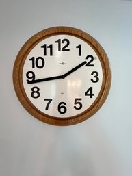 Howard Miller Quartz Wall Clock, Oak, With Paper Face, Works Well