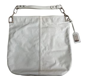 Badgely Mischka Messenger Style White Bag