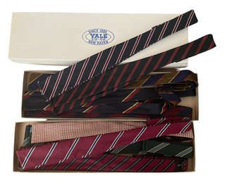 Nine Vintage 1960s Silk Narrow Bow Ties From The Yale Co-op