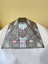 Pink And Gray Mission Style Lamp Shade Only