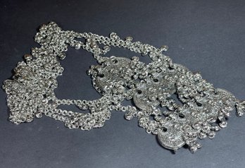 Very Large Silver Tone Accessocraft NYC Necklace