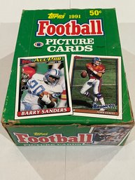 1991 Topps Football Wax Box.   Full Box Of 36 Sealed Packs