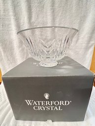 Waterford Lead Crystal 10' Round Footed Bowl, 'Glencar'