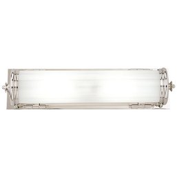 A Hudson Valley Lighting  Bristol Light Fixture - Polished Nickel Rectangular Vanity Light