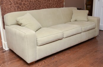 Crate & Barrel Cordouroy Upholstered Sleeper Sofa