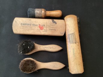 Vintage Shoe Brush Lot Empire And Others