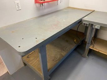 Large Grey Workbench- Solid, Sturdy